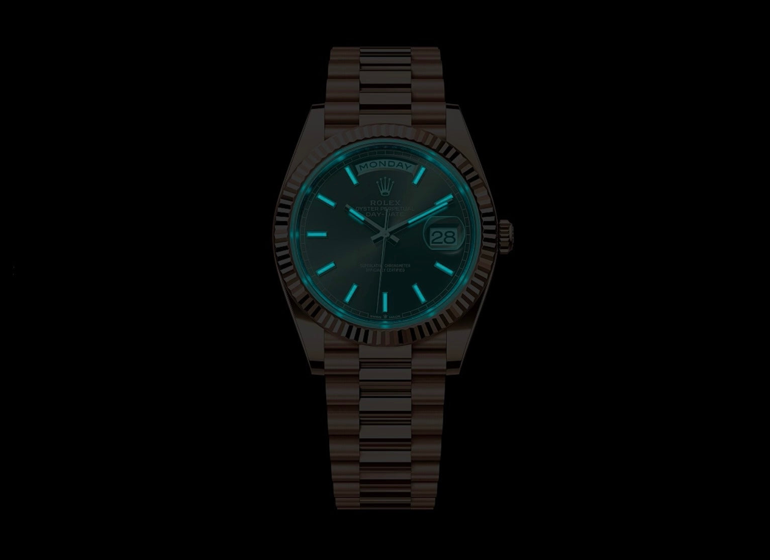 Day-Date 40

Oyster, 40 mm, Everose gold
Reference 228235