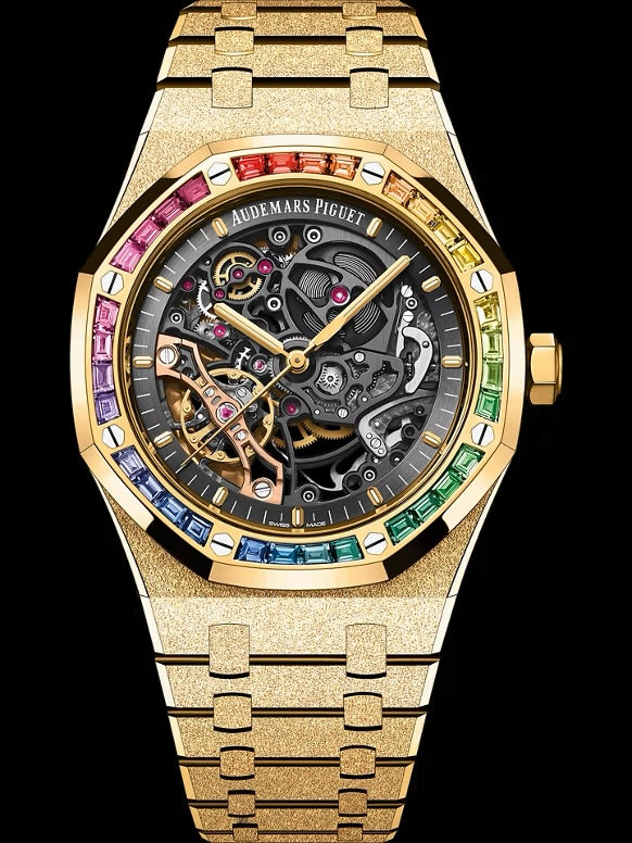 Audemars Piguet  
ROYAL OAK
FROSTED GOLD DOUBLE BALANCE WHEEL OPENWORKED