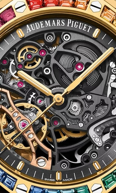 Audemars Piguet  
ROYAL OAK
FROSTED GOLD DOUBLE BALANCE WHEEL OPENWORKED