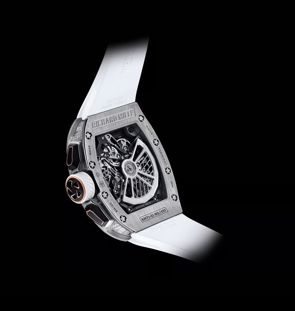 Richard Mille RM 72-01 Automatic Winding Lifestyle Flyback Chronograph White Gold with Baguette Diamonds