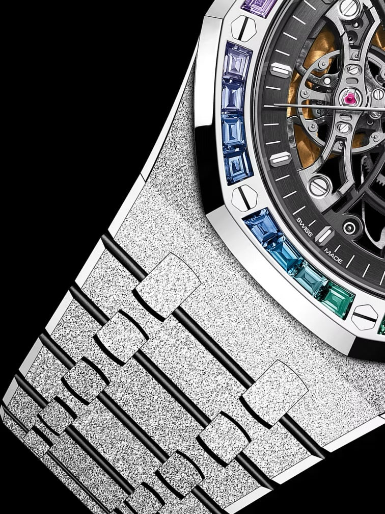 Audemars Piguet  
ROYAL OAK
FROSTED GOLD DOUBLE BALANCE WHEEL OPENWORKED