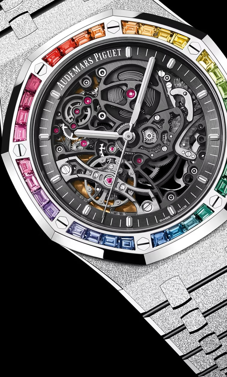 Audemars Piguet  
ROYAL OAK
FROSTED GOLD DOUBLE BALANCE WHEEL OPENWORKED