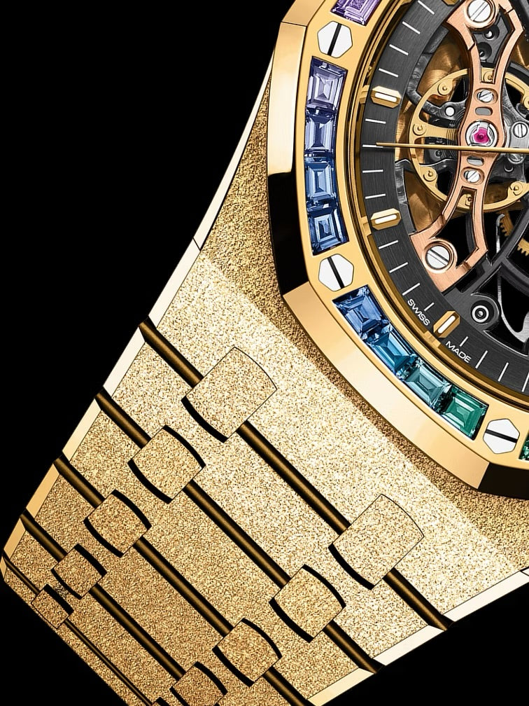 Audemars Piguet  
ROYAL OAK
FROSTED GOLD DOUBLE BALANCE WHEEL OPENWORKED