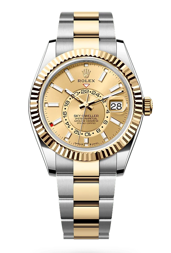 Rolex
Sky-Dweller
Oyster, 42 mm, Oystersteel and yellow gold
M336933-0001